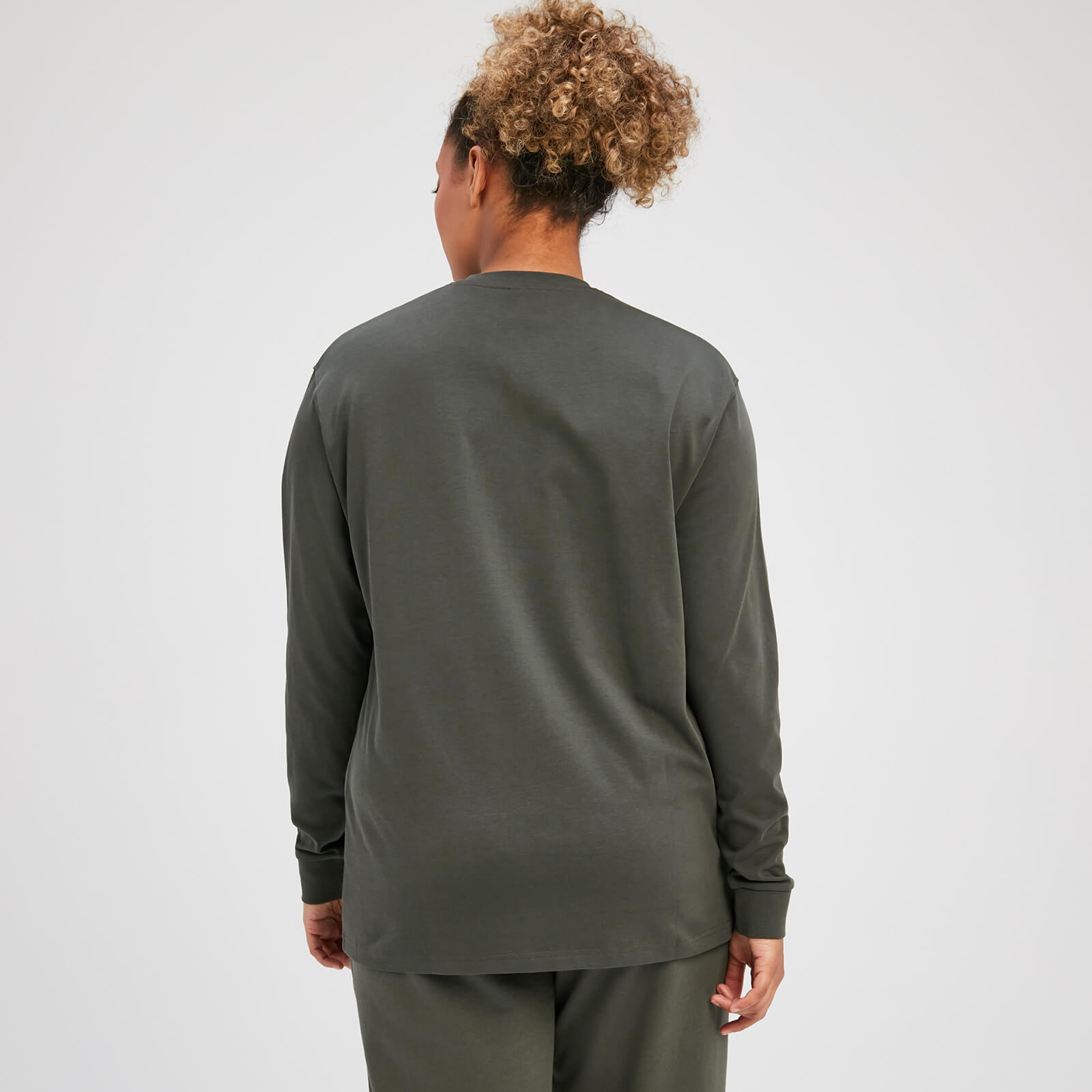 T-shirt oversize à manches longues MP Rest Day pour femmes – Vert taupe