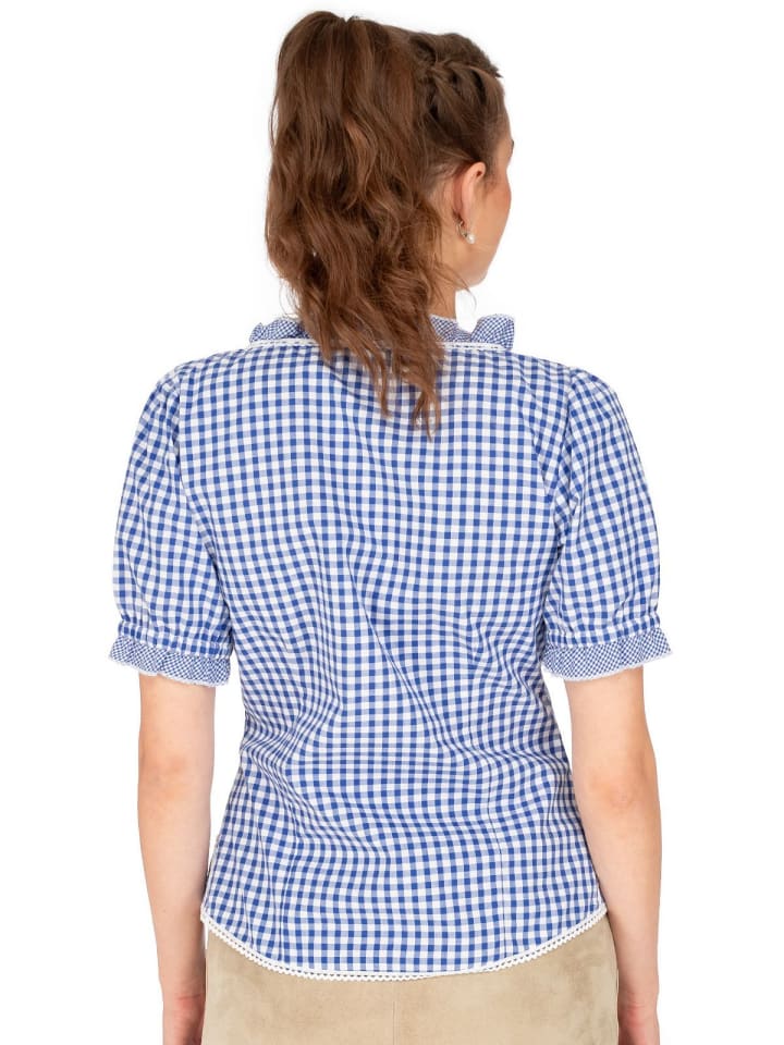 OS-Trachten Trachtenbluse 451021-2602 in mittelblau günstig kaufen