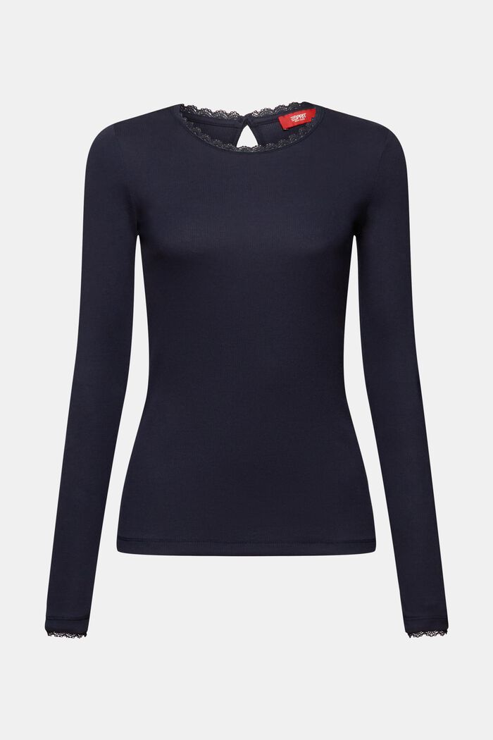 Geripptes Longsleeve, Organic Cotton
