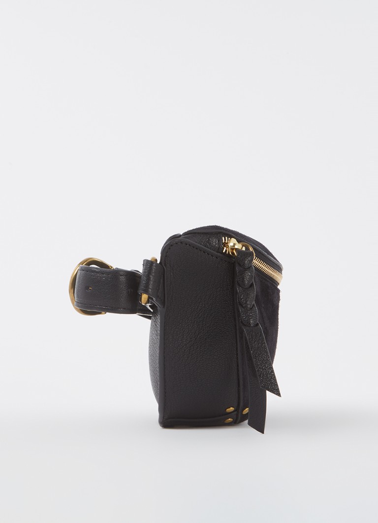 Jérôme Dreyfuss Lino Banane belt bag in calf suede with goatskin details