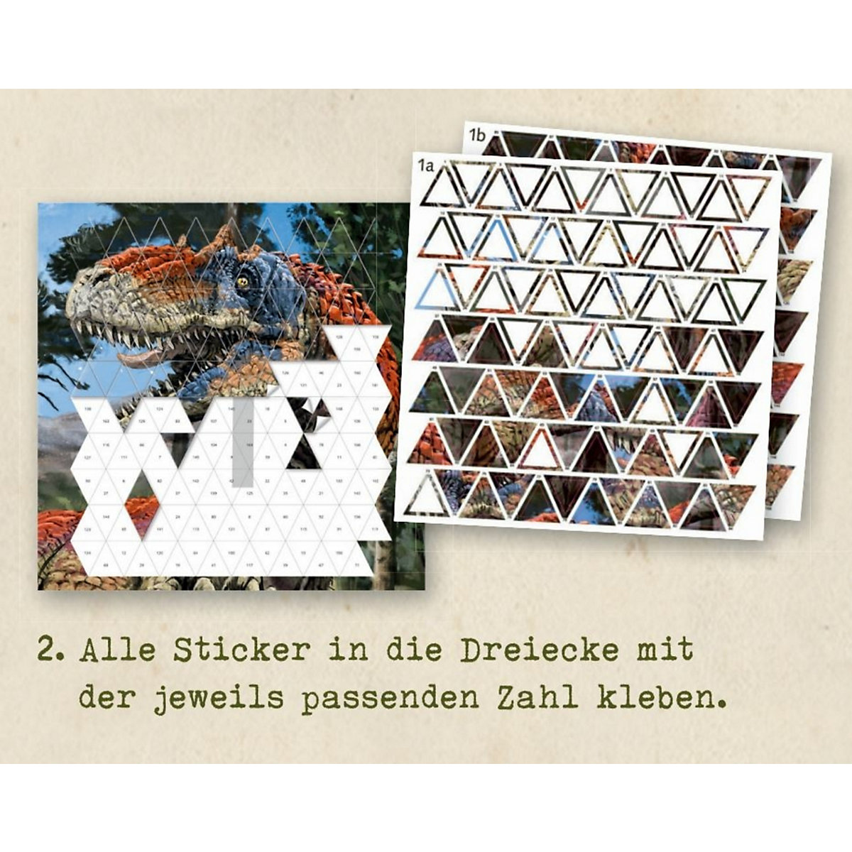Stickern nach Zahlen T-Rex World