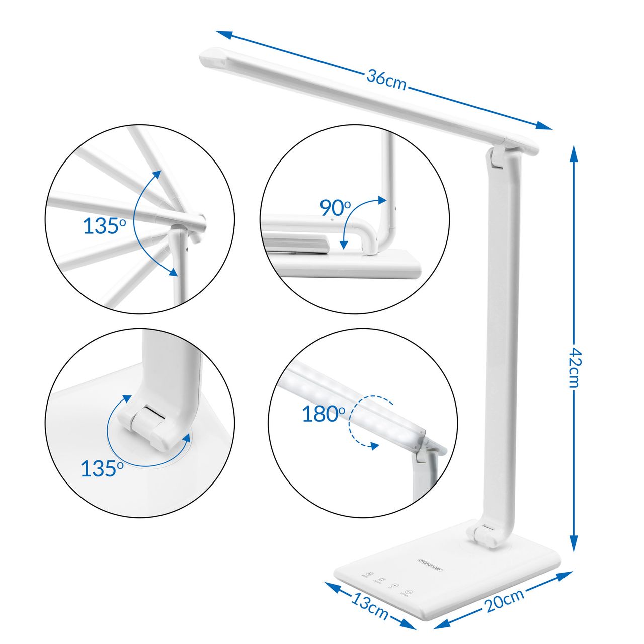 Monzana monzana® LED Tischlampe Cataleya weiß