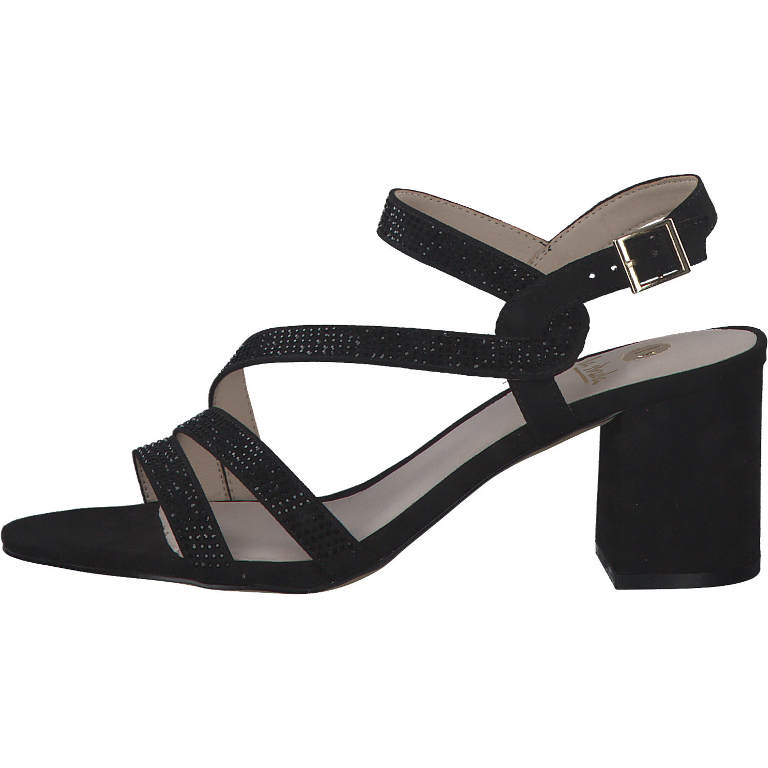 La Strada 2201015, Plateau-Sandaletten, Damen, black micro + stone