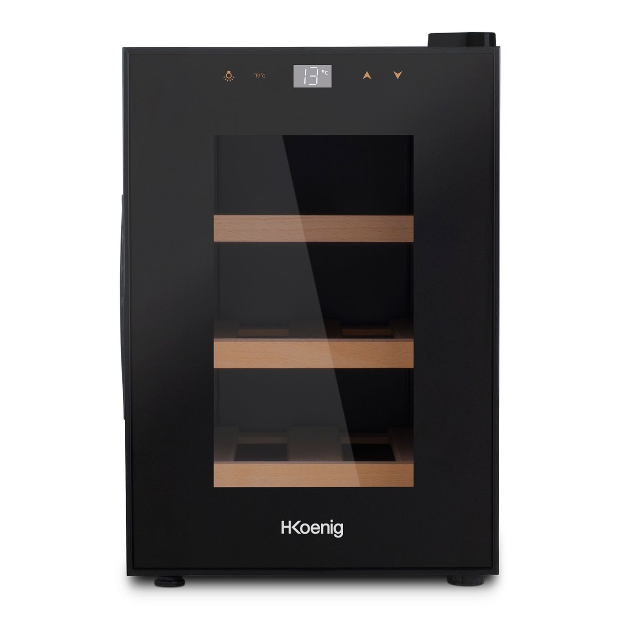 H.Koenig AGE6 Weinkühlschrank / 6 Flaschen / Temperatur von 11°C bis 18°C / LED-Temperaturanzeige