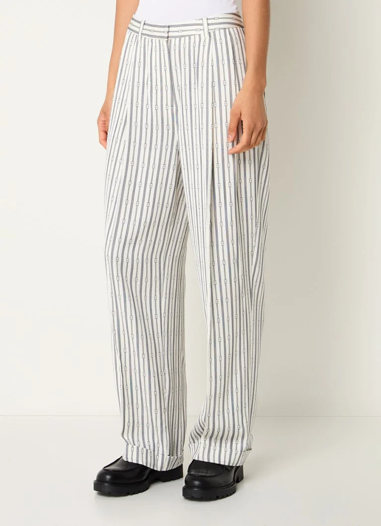 Tommy Hilfiger high-waisted loose-fit trousers with graphic print and side pockets