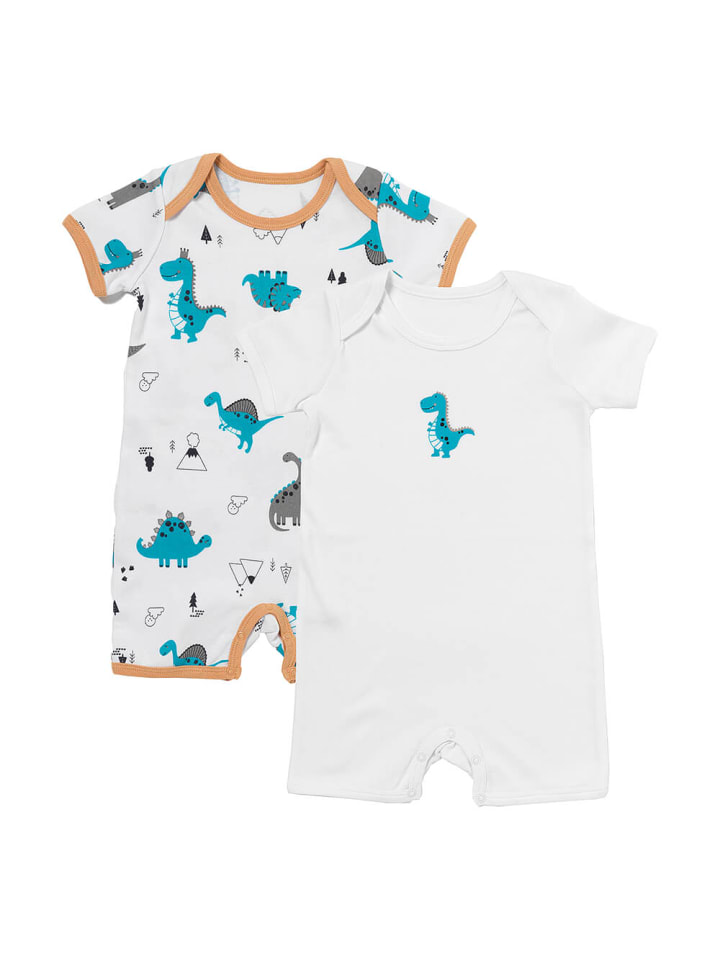 Schlummersack Bio Baby-Strampler kurzarm 2er-Pack in Hellblau günstig kaufen