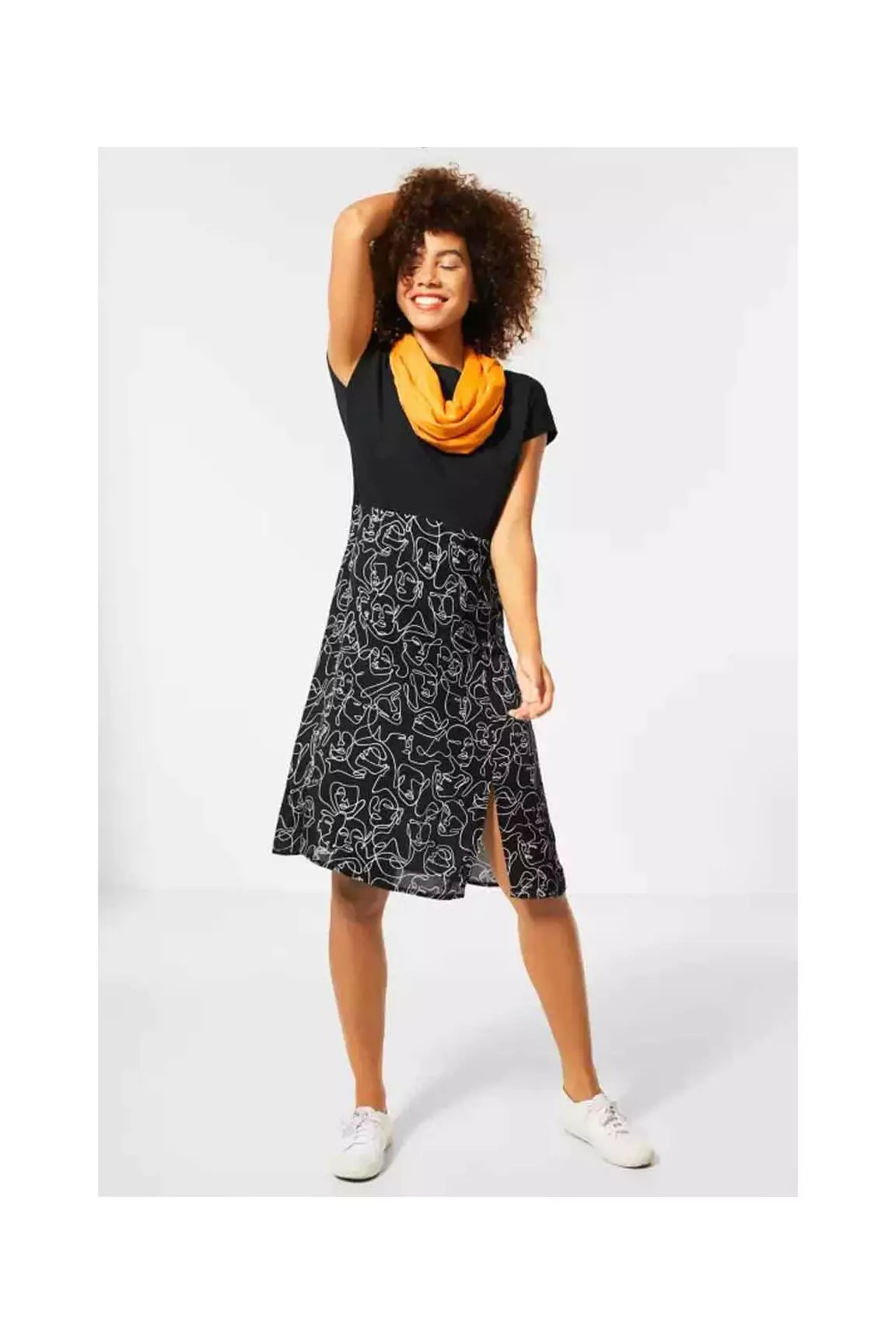 Street One Robes Mi Longues Femme couleur noir