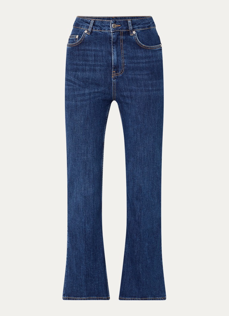 Sisley High waist flared jeans with dark wash