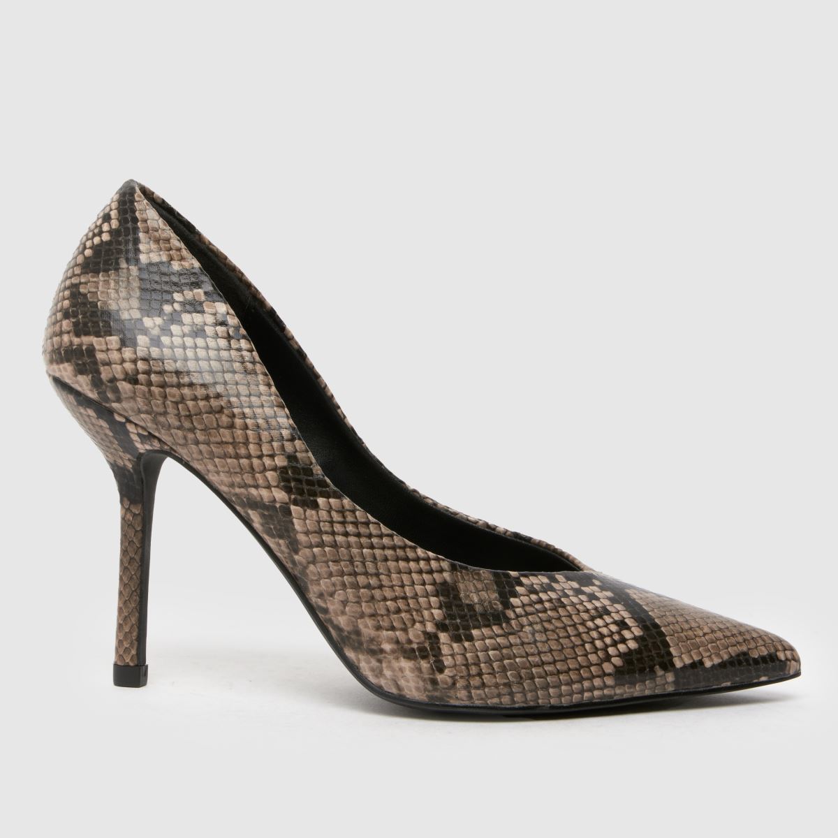Schuh Sylvia Point Court – Beige och bruna högklackade skor