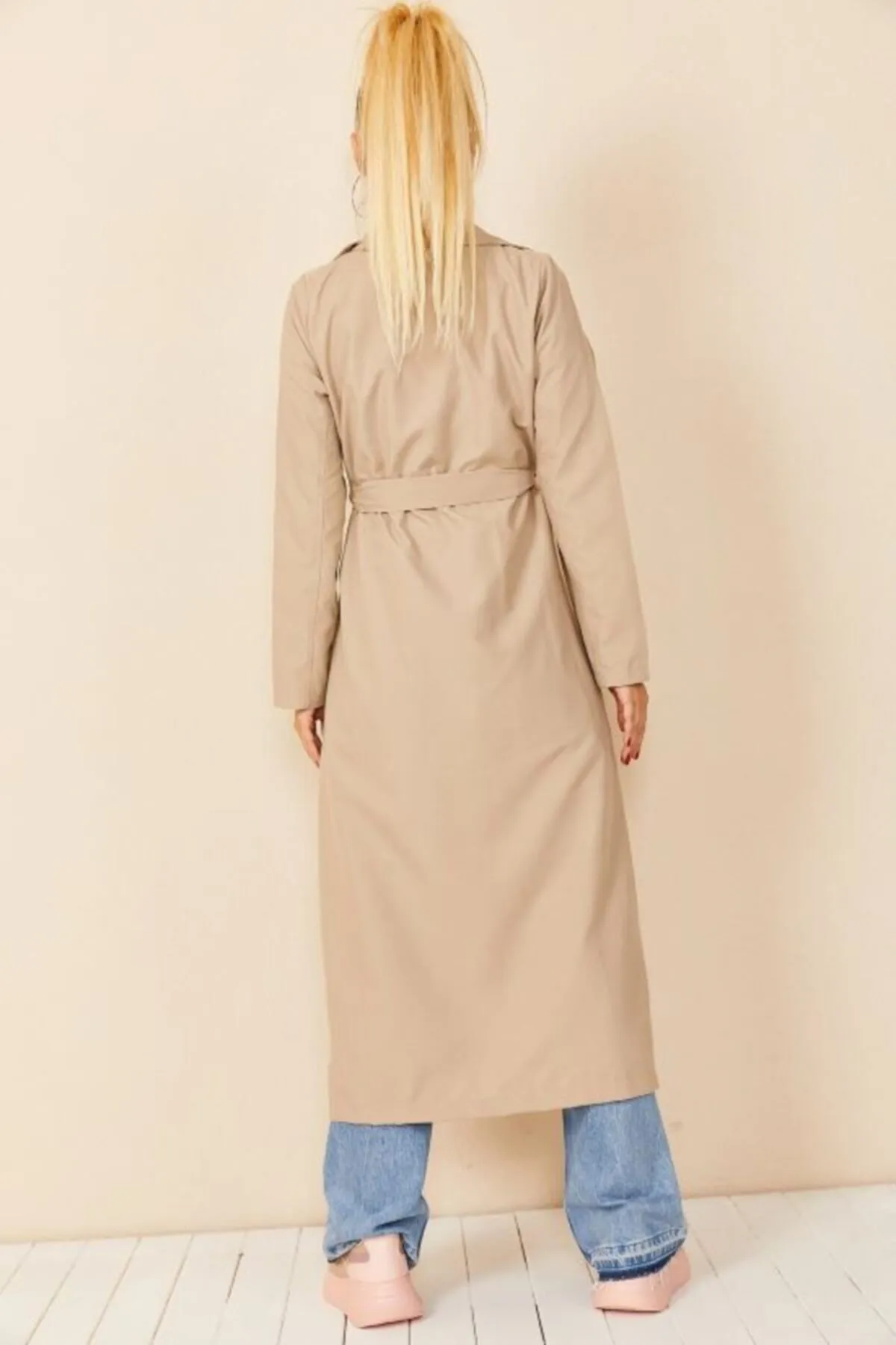 VOLT CLOTHİNG  Trenchcoat mit Schalkragen und Knöpfen für Damen