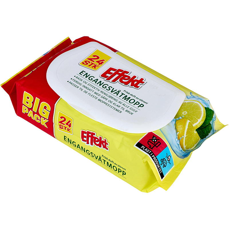 Effekt Engangsmopp 24-pk m/sitronduft Effekt