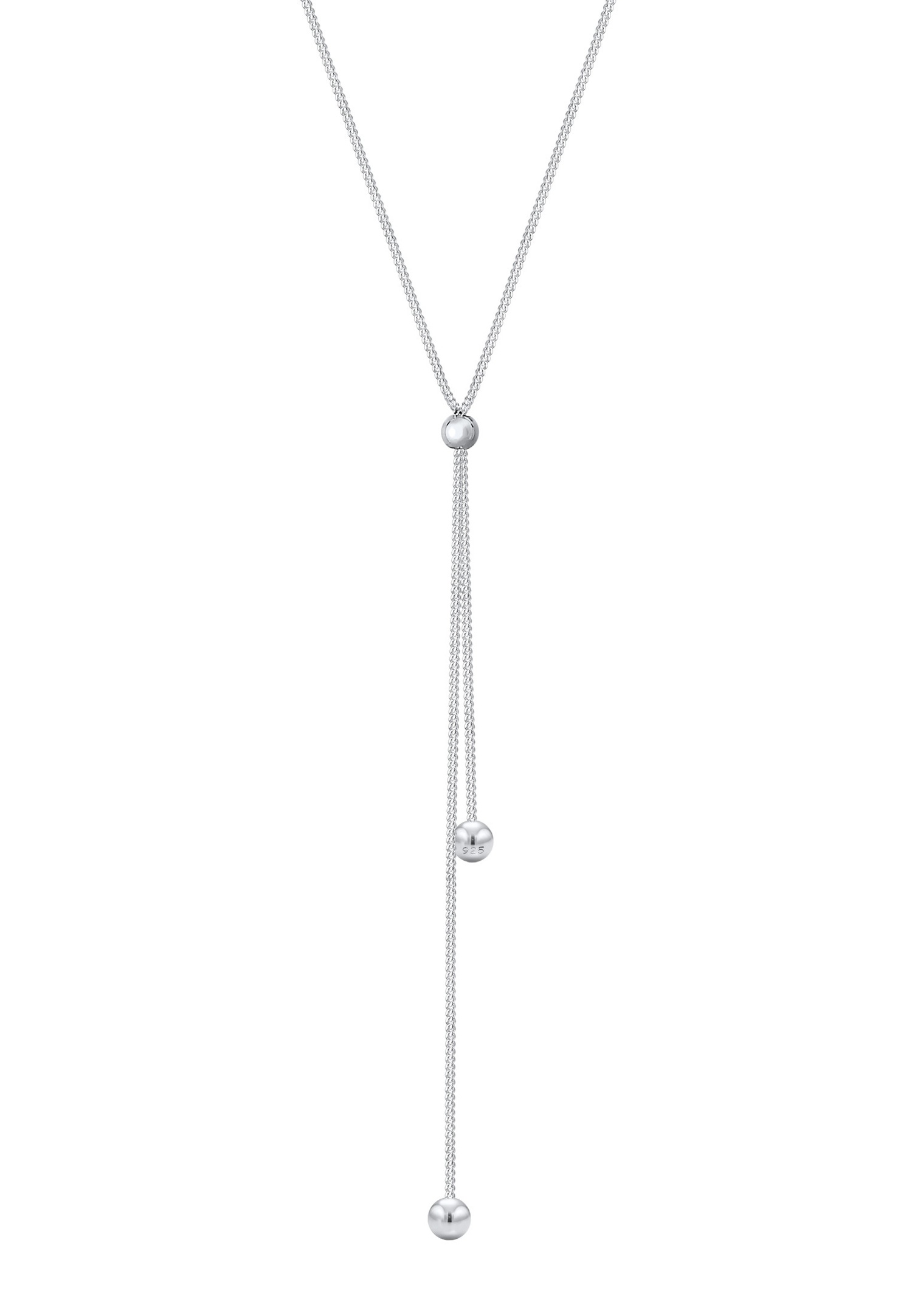 Elli Halskette Y-Kette Kugel Ball Rund Verstellbar 925 Silber