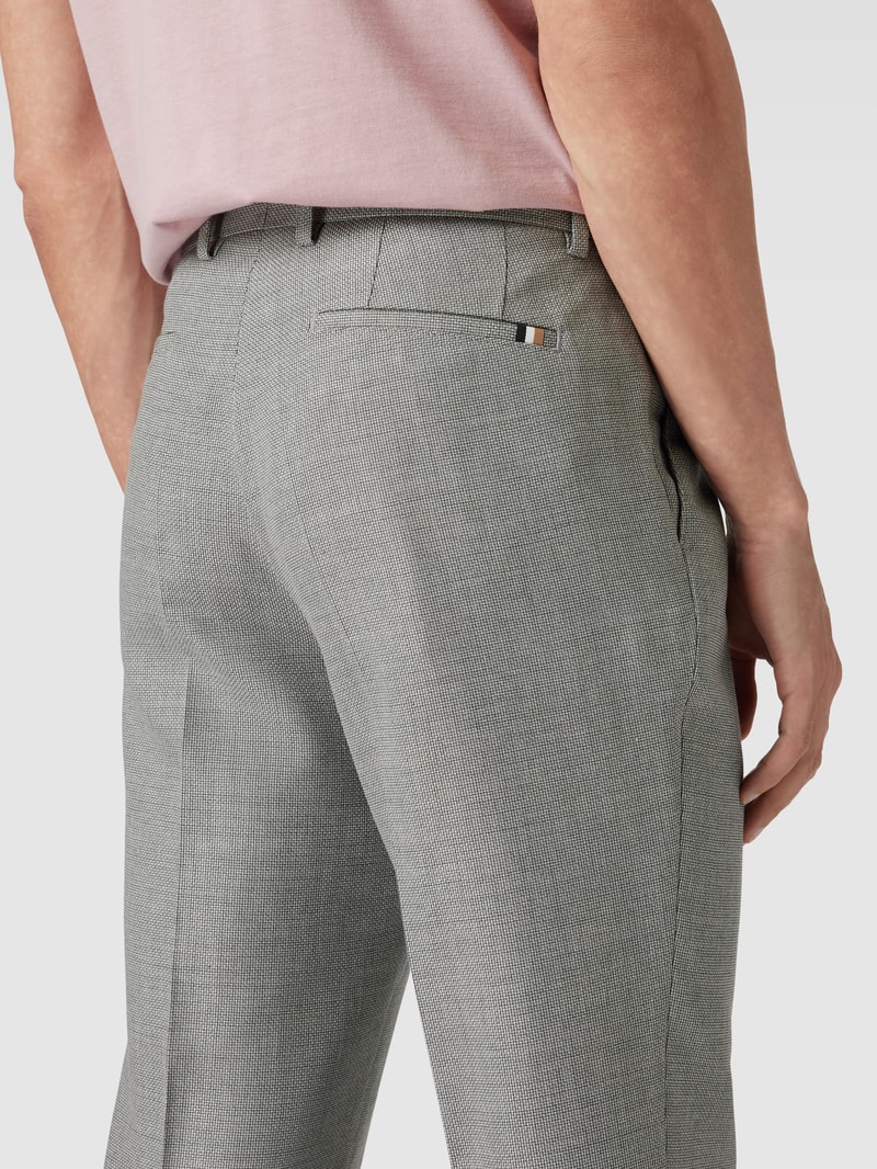 Slim Fit Anzughose mit Bügelfalten Modell 'Lennon' in hellgrau