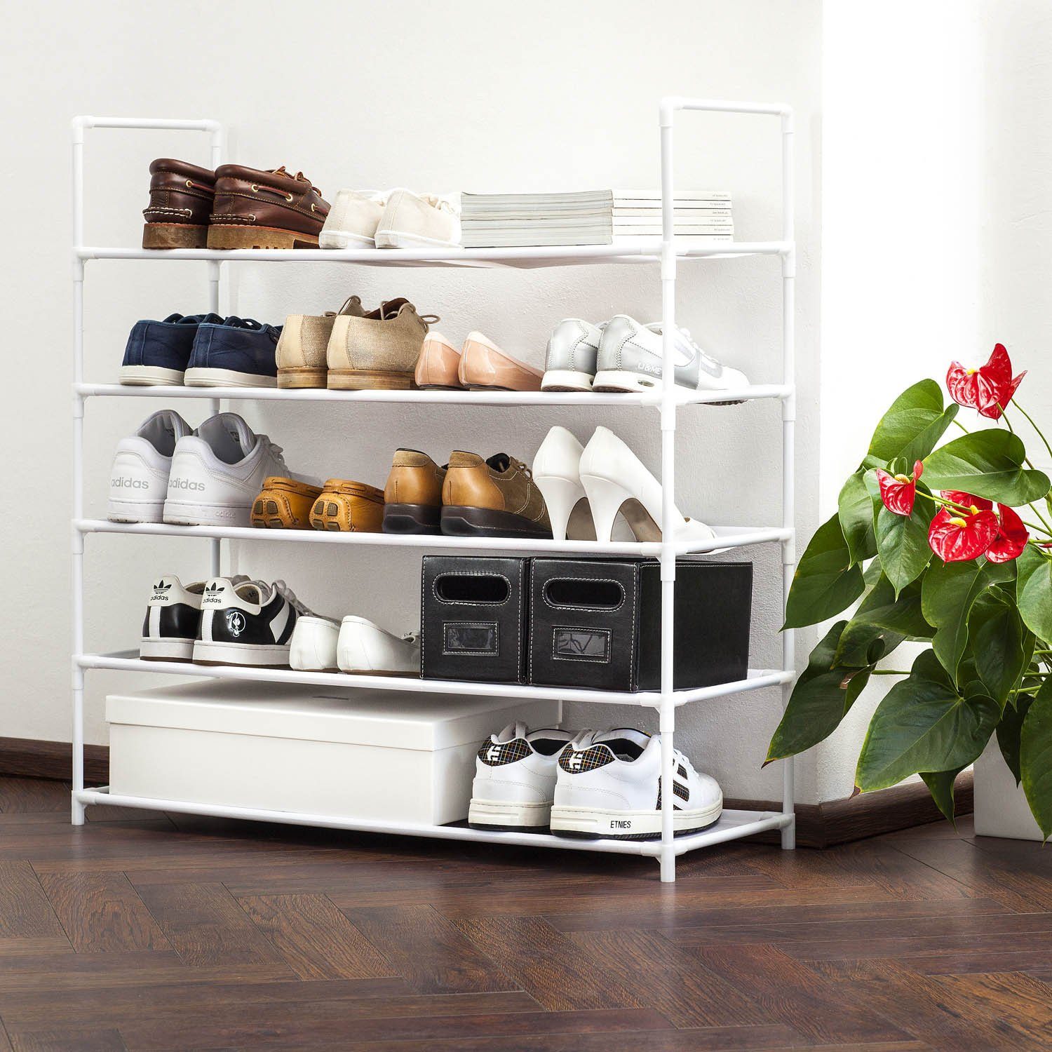 Goods+Gadgets Schuhregal Schuhablage Schuhschrank, 25 Paar Schuhe, XXL Schuhständer Regal