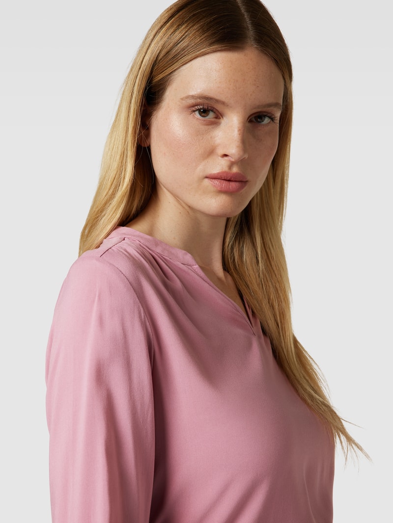 Blusenshirt mit V-Ausschnitt Modell 'Radia' in altrosa
