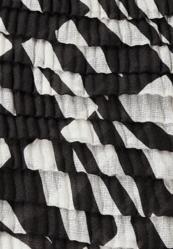 Street One Plissée Schal mit Print
