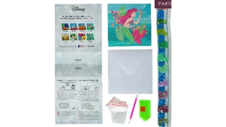 Craft Buddy - Crystal Art Diamond Painting Card Kit Arielle, 18x18cm