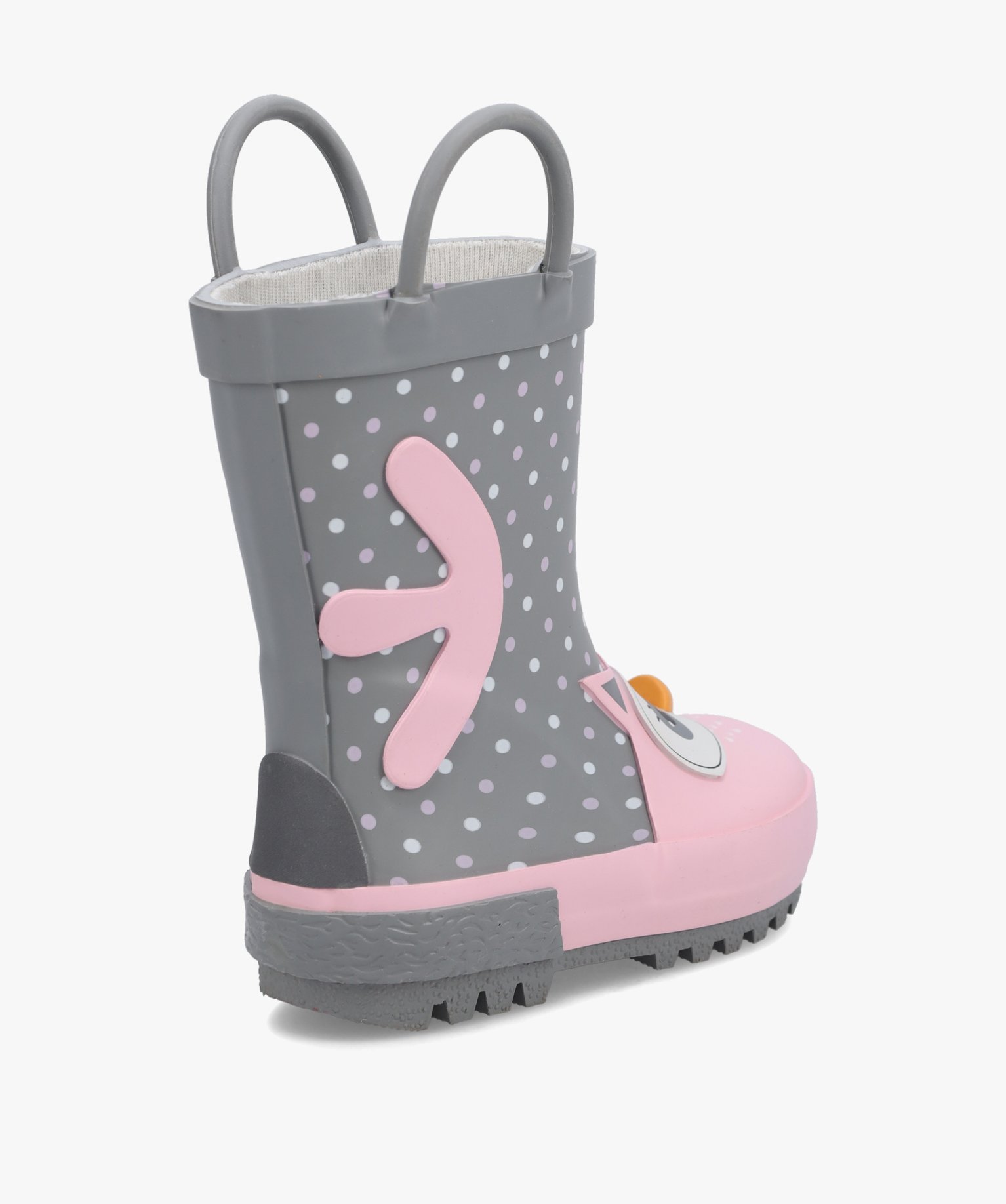 Bottes de pluie bébé fille à anses motif chouette en relief gris | GEMO