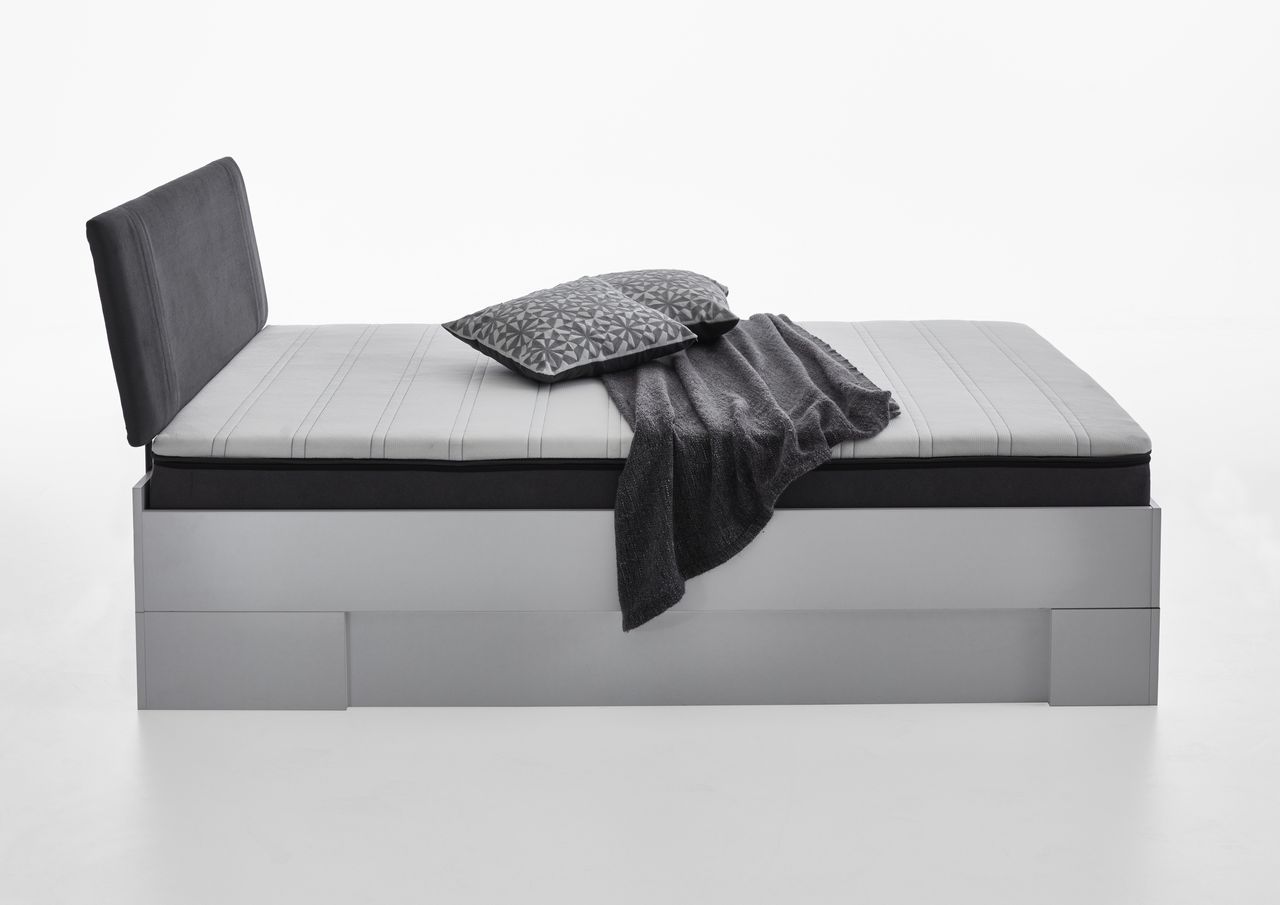 Relita Futonbett SANDRO 90 x 200 cm Liegefläche mit Polsterkopfteil, inkl. Lattenrost, Ausführung Weiß