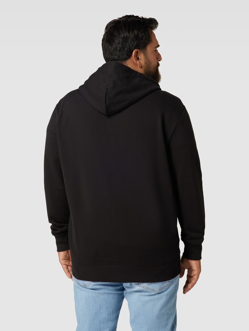 PLUS SIZE Sweatjacke mit Label-Print in schwarz