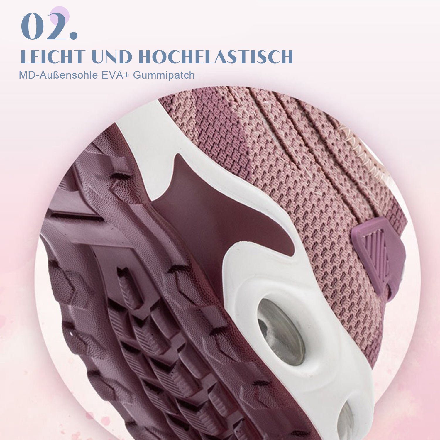 Daisred Damen Luftkissen Arbeitsschuhe Leicht mit Stahlkappe Sicherheitsschuh