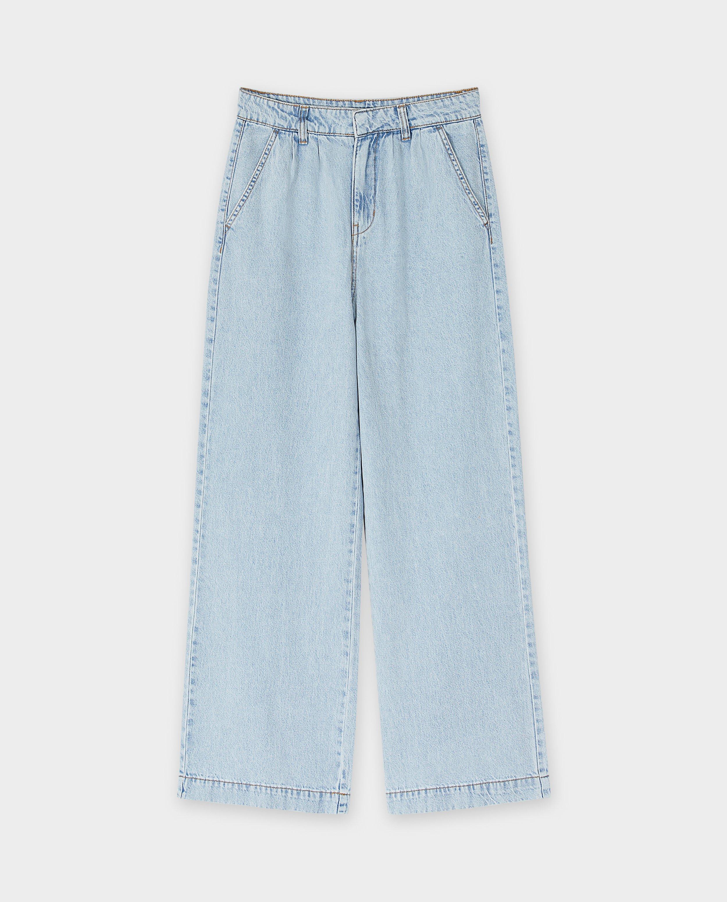 Sora Ljusblå jeans, vida ben, blå
