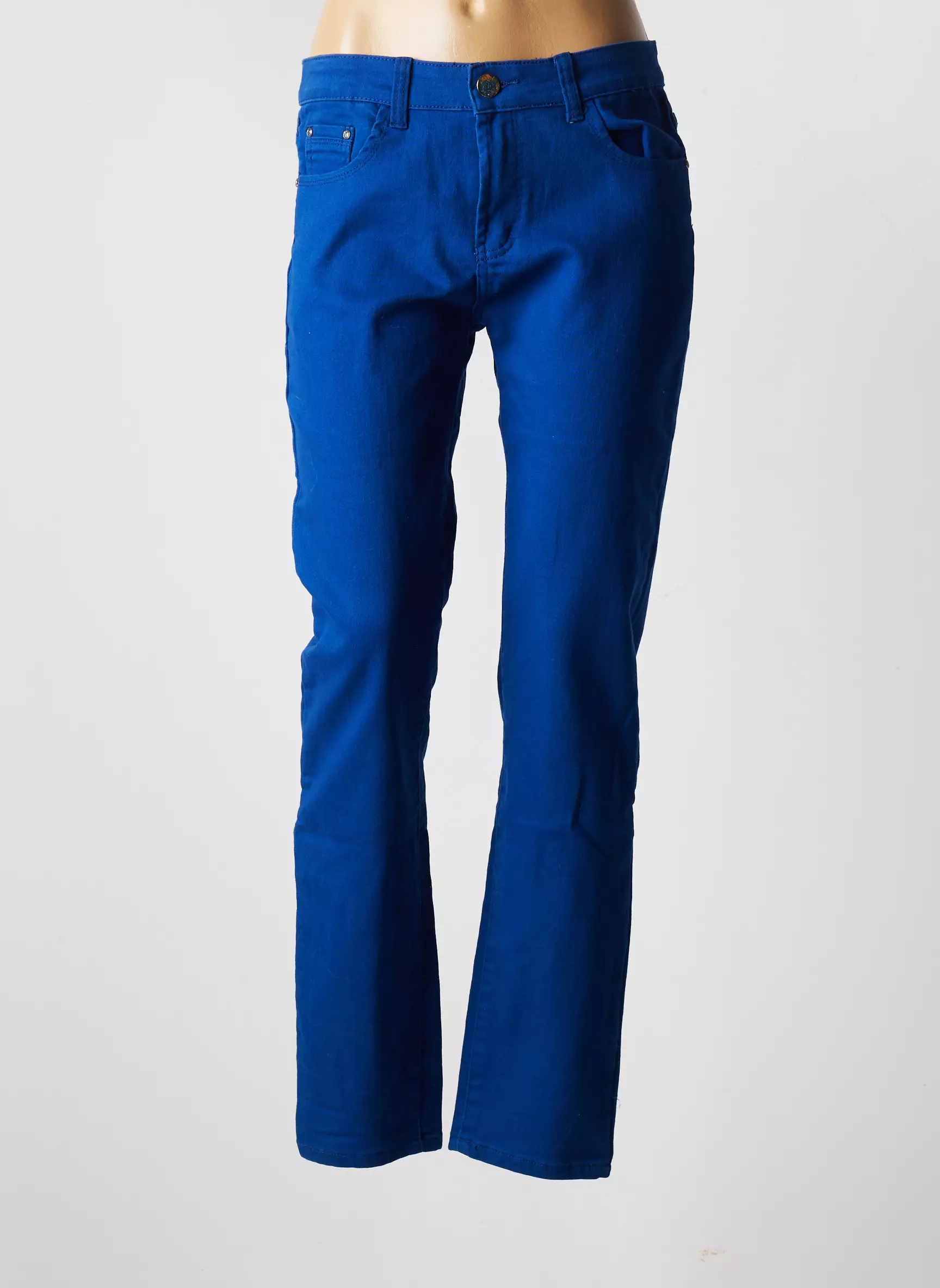 X Max Pantalons Slim Femme couleur bleu