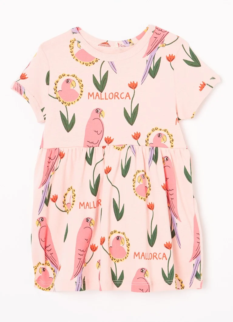 Mini Rodini Parrots dress made of organic cotton