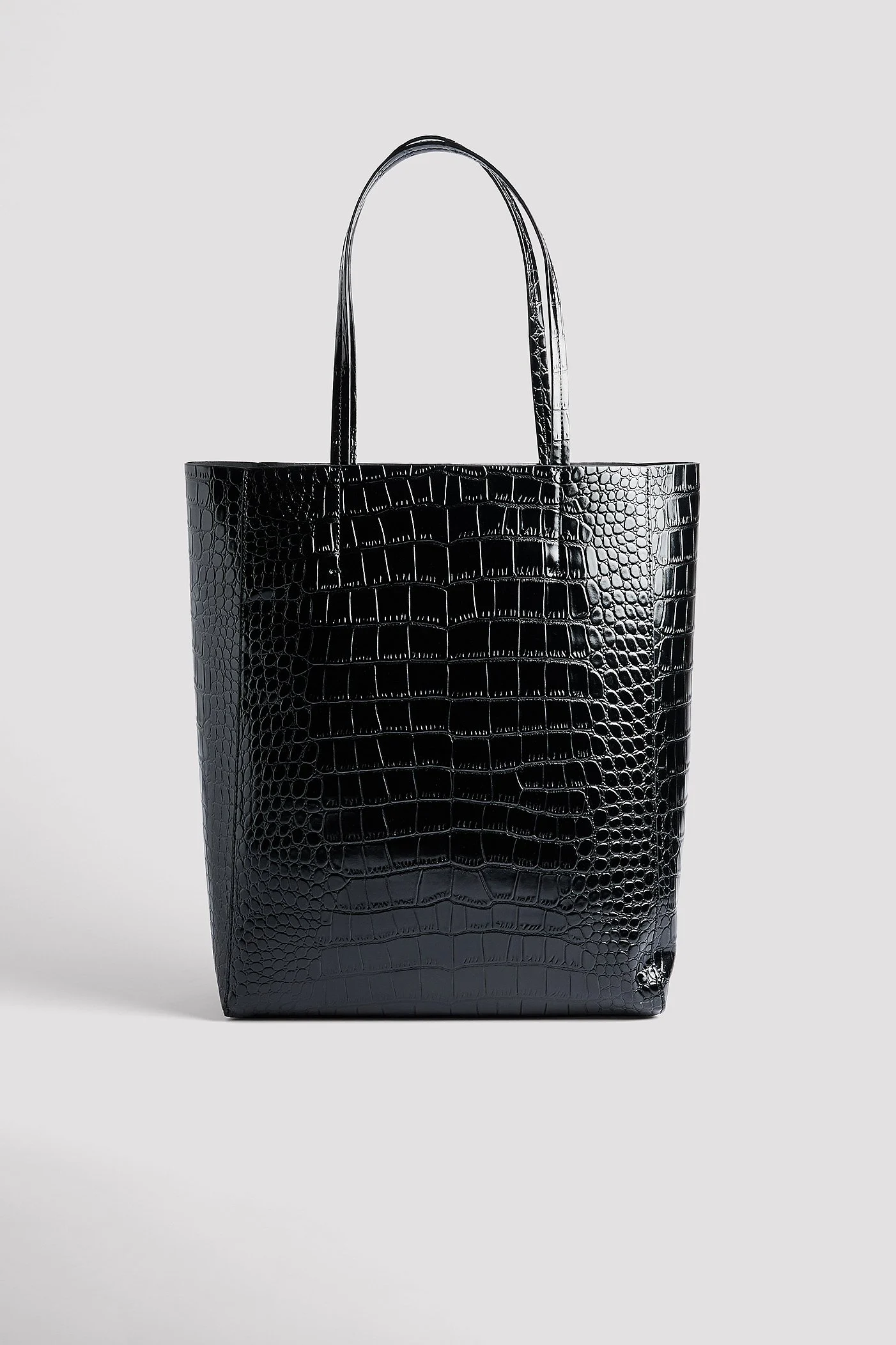Große Tote Bag in Krokodil-Optik
