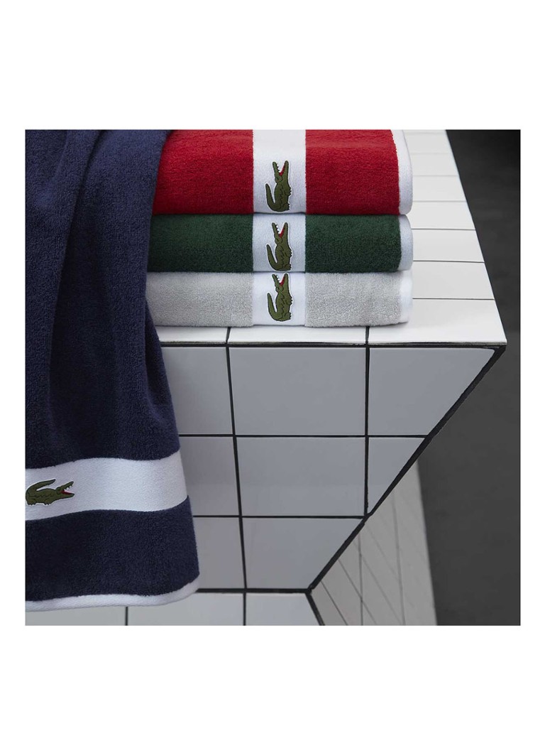 Prosop de baie Lacoste bleumarin din bumbac organic - 70 x 140 cm
