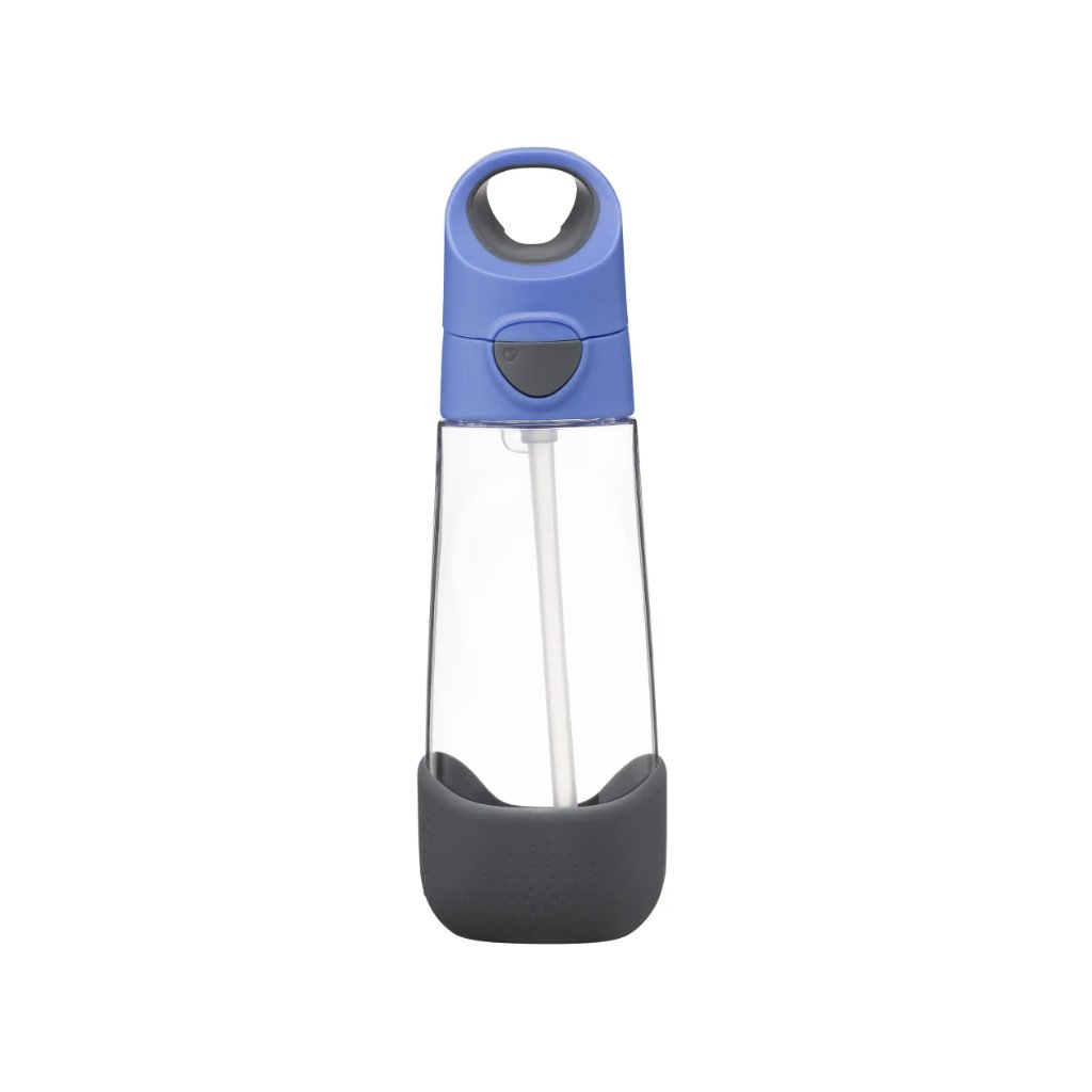 b.box Tritan-Flasche mit Strohhalm 600 ml - blau/grau