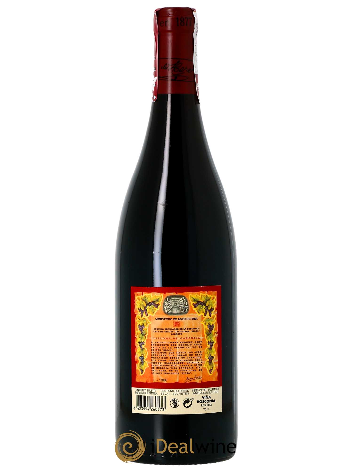Rioja Viña Bosconia Reserva Vina Tondonia R. Lopez de Heredia  2012 - Lot de 1 Bouteille