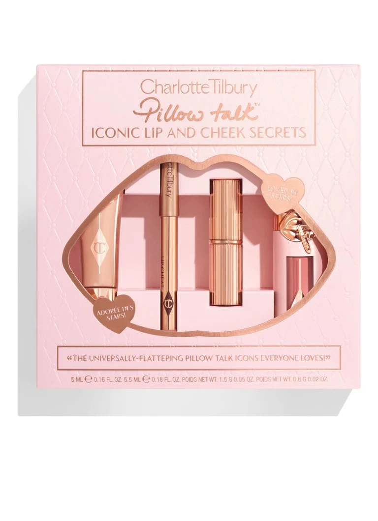 Set de machiaj Charlotte Tilbury Pillow Talk Iconic Lip & Cheek Secrets - Ediție limitată
