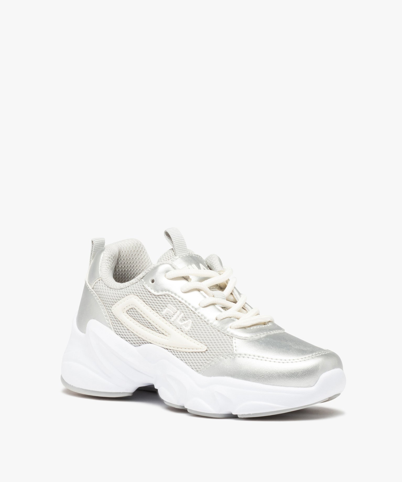 Baskets fille running en mesh et matière irisée – Fila F... argent | GEMO