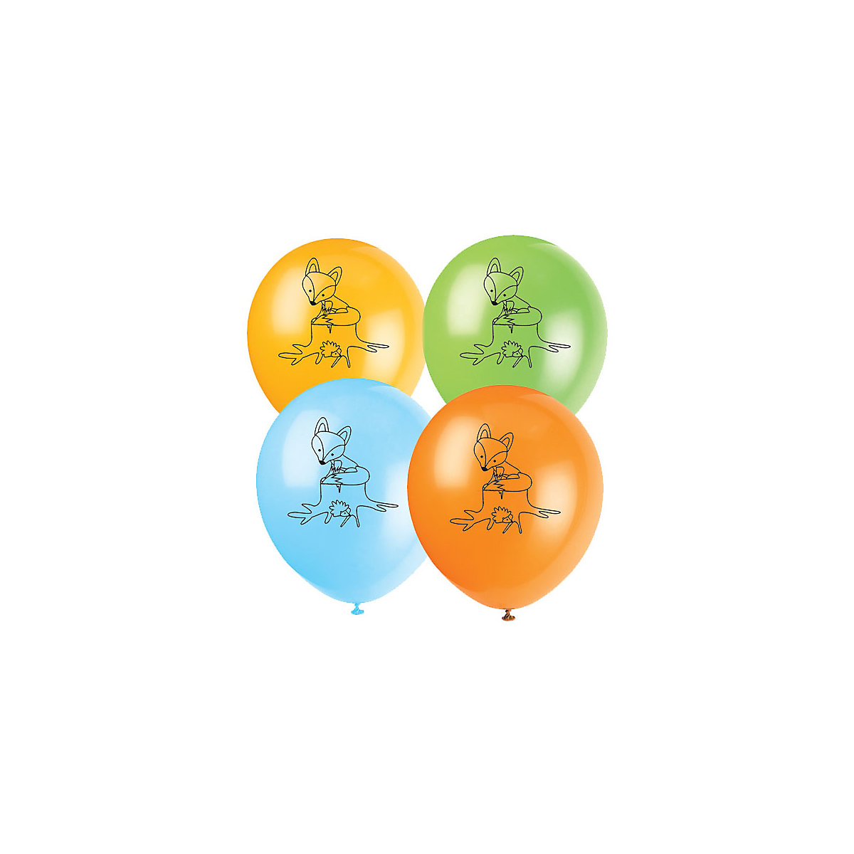 8 Luftballons Kleiner Fuchs, 25 cm