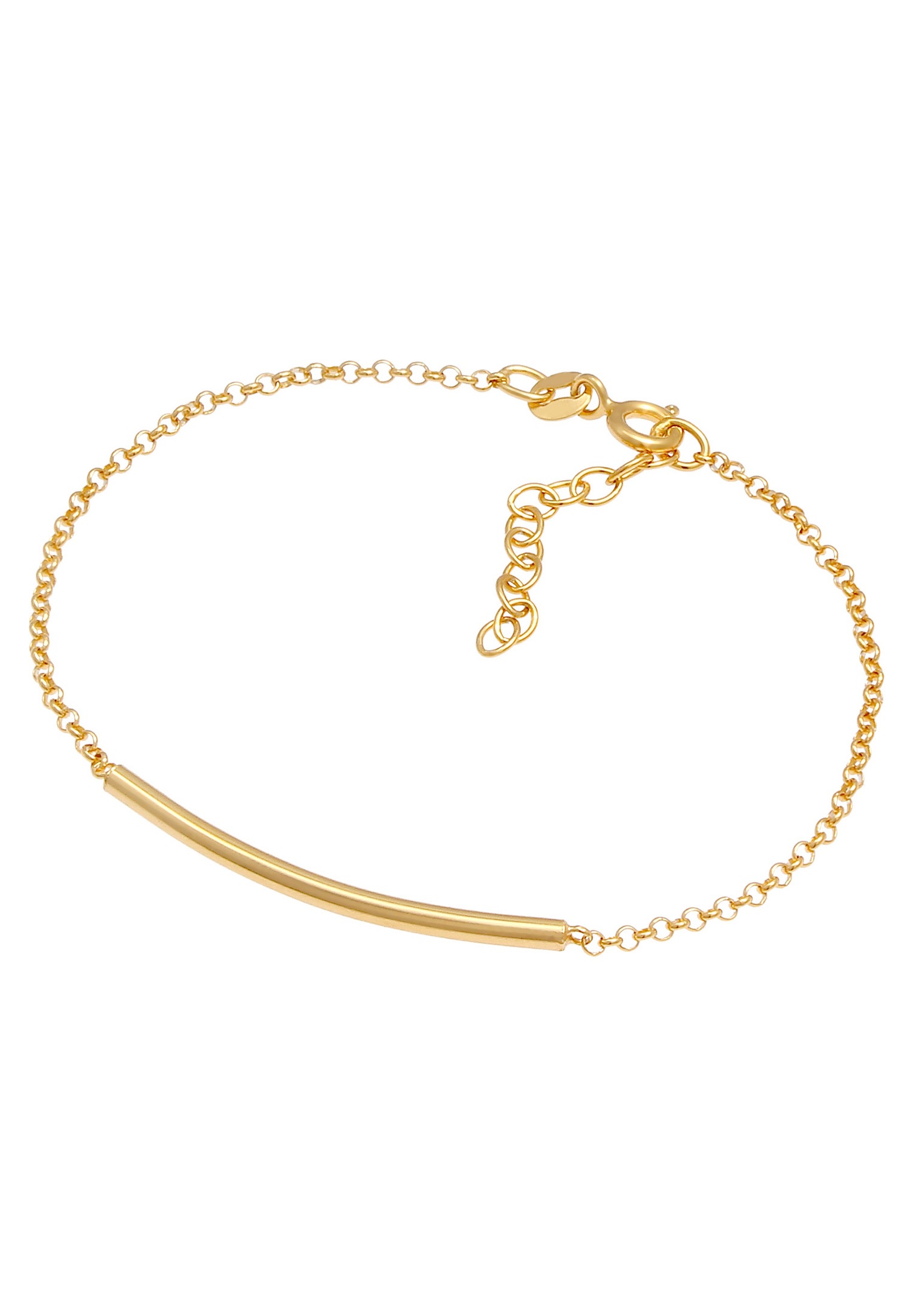 Cadena minimalista básica de lunares con estampado geométrico para mujer de Elli, en plata de ley 925.