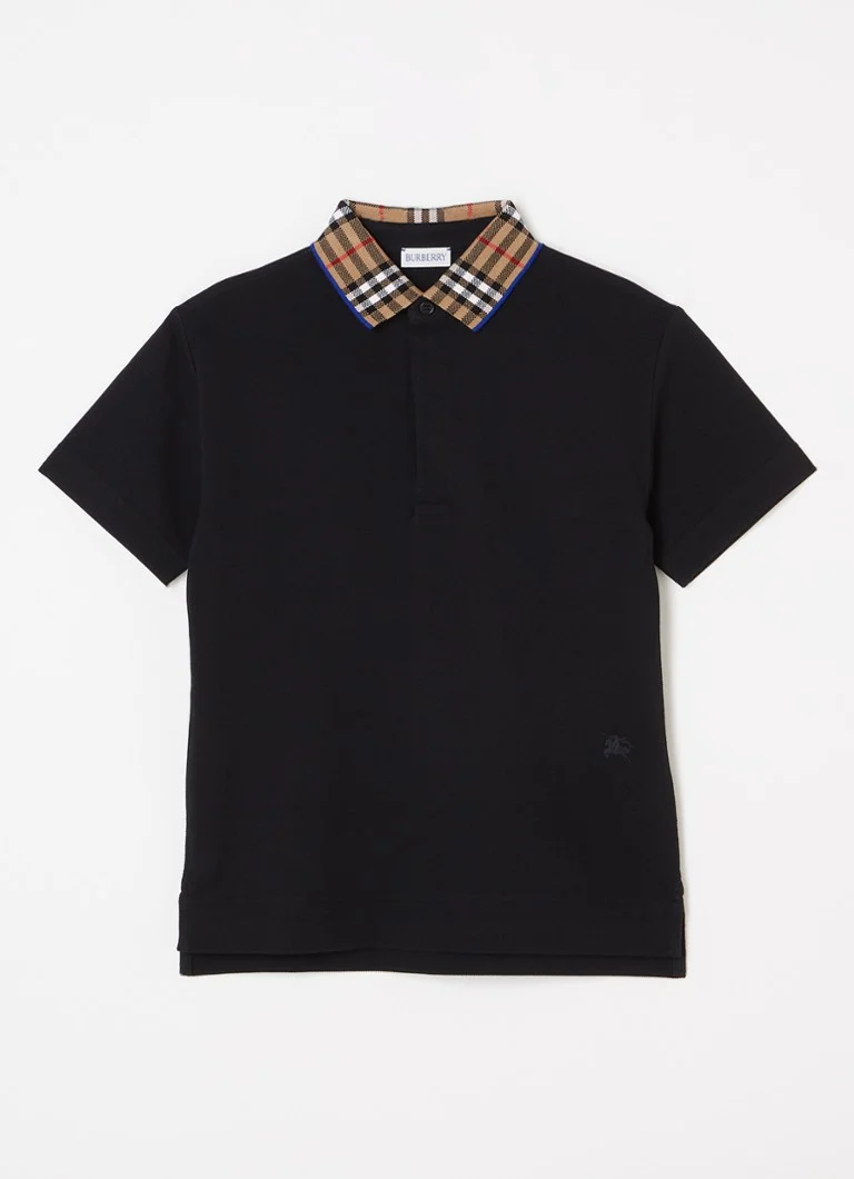 Tricou polo din piqué de bumbac Burberry Johane în carouri