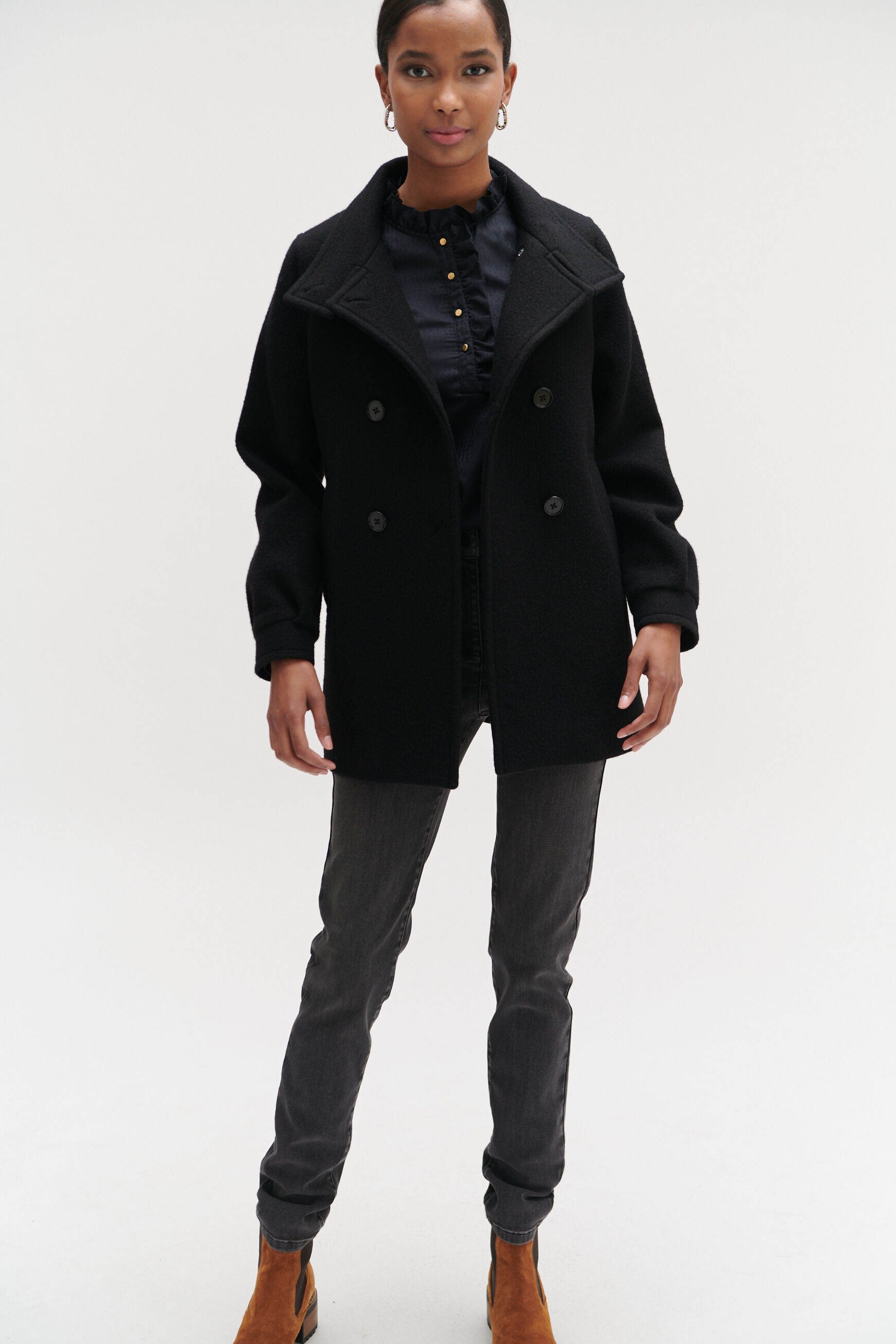 manteau mathilde noir femme noir femme