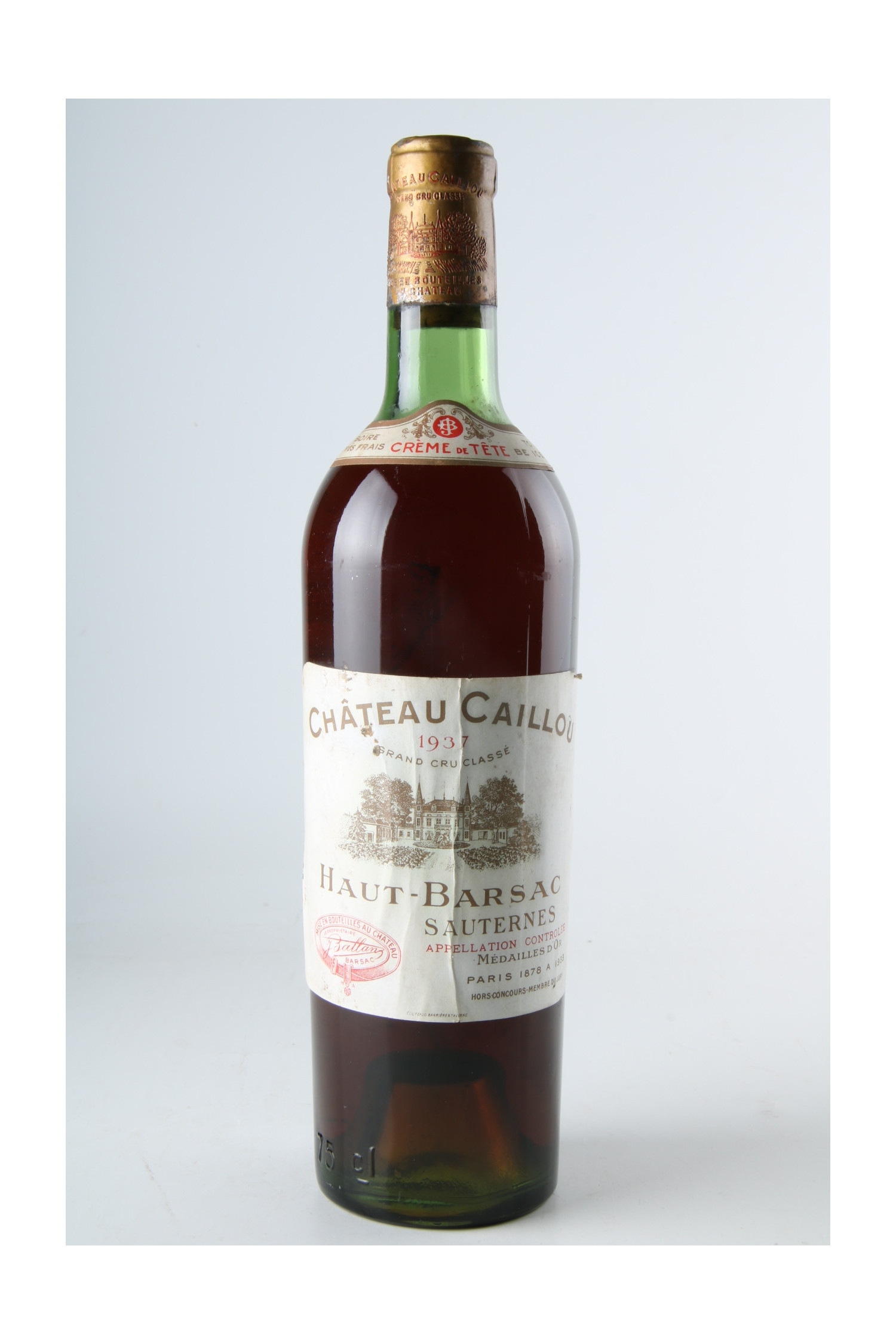 Château Caillou Crème De Tête 1937, Sauternes