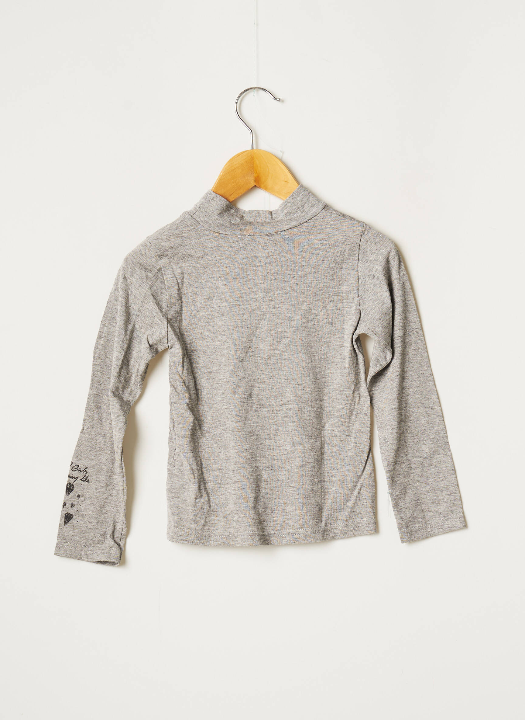 3 Pommes Tshirts Fille couleur gris