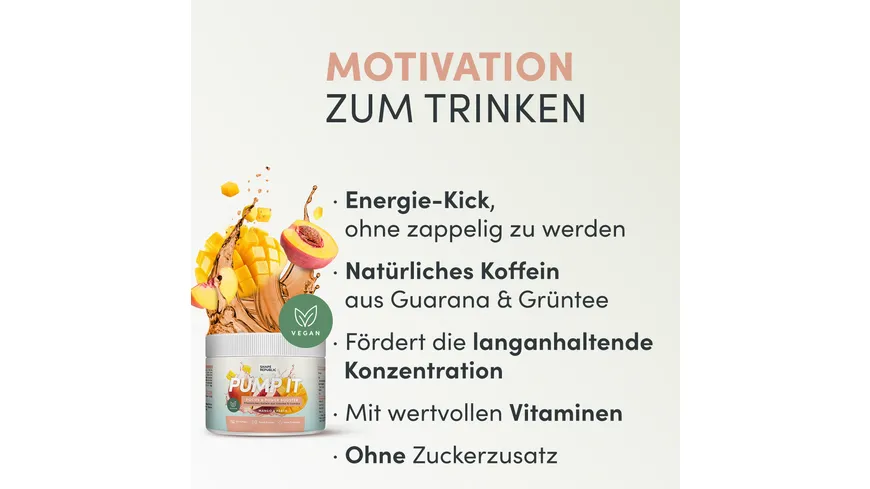 Shape Republic Pump It Focus & Power Booster Mango&Pfirsisch 240 g