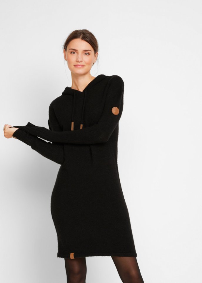 Strickkleid mit Kapuze