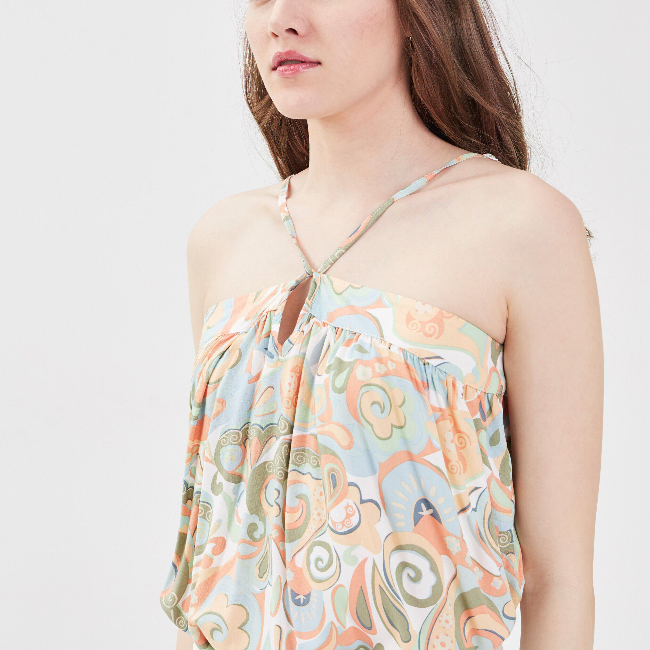 Blouse bretelles fines blanc femme | Cache Cache