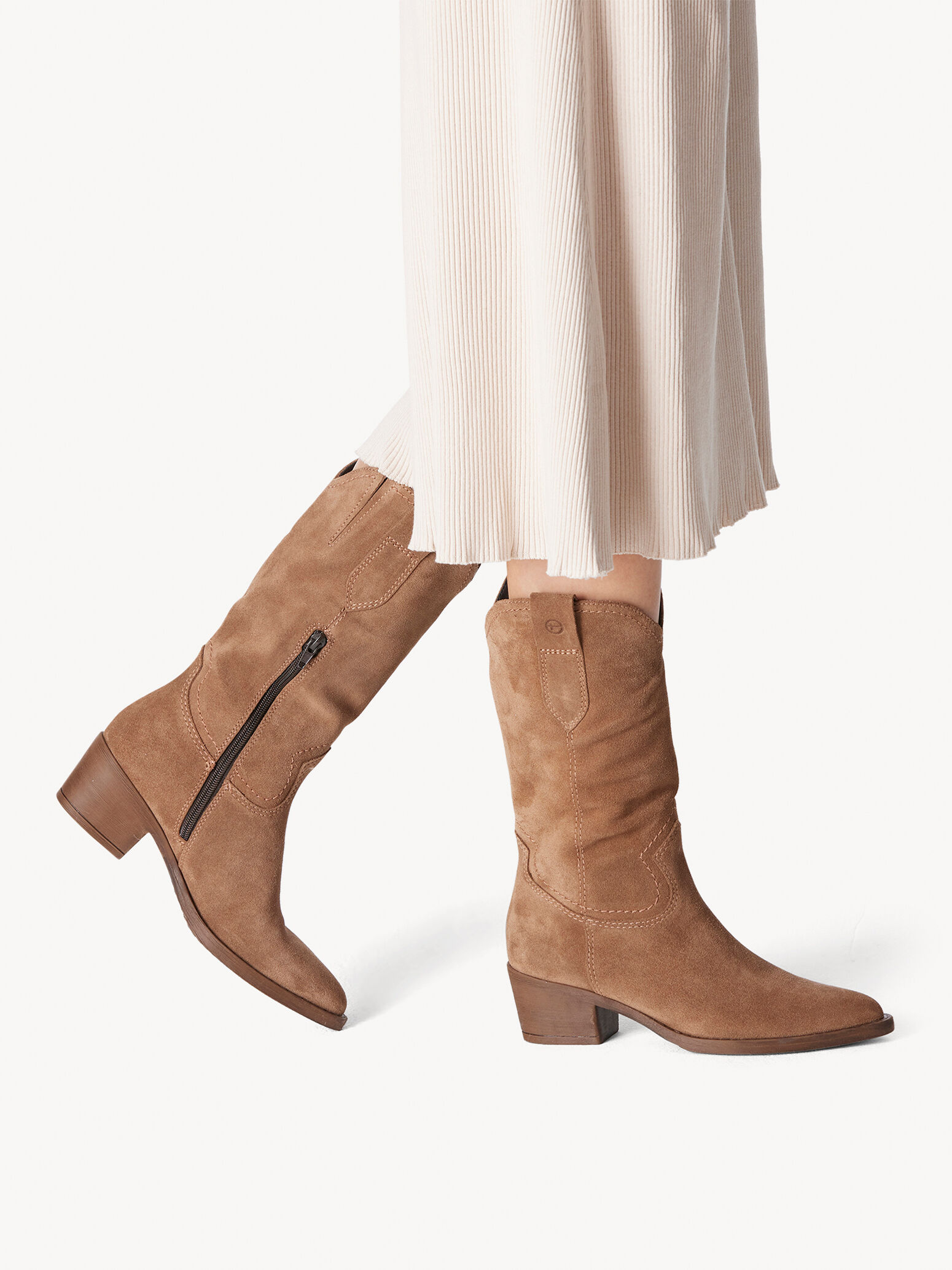 Bottes de cow-boy en cuir - marron