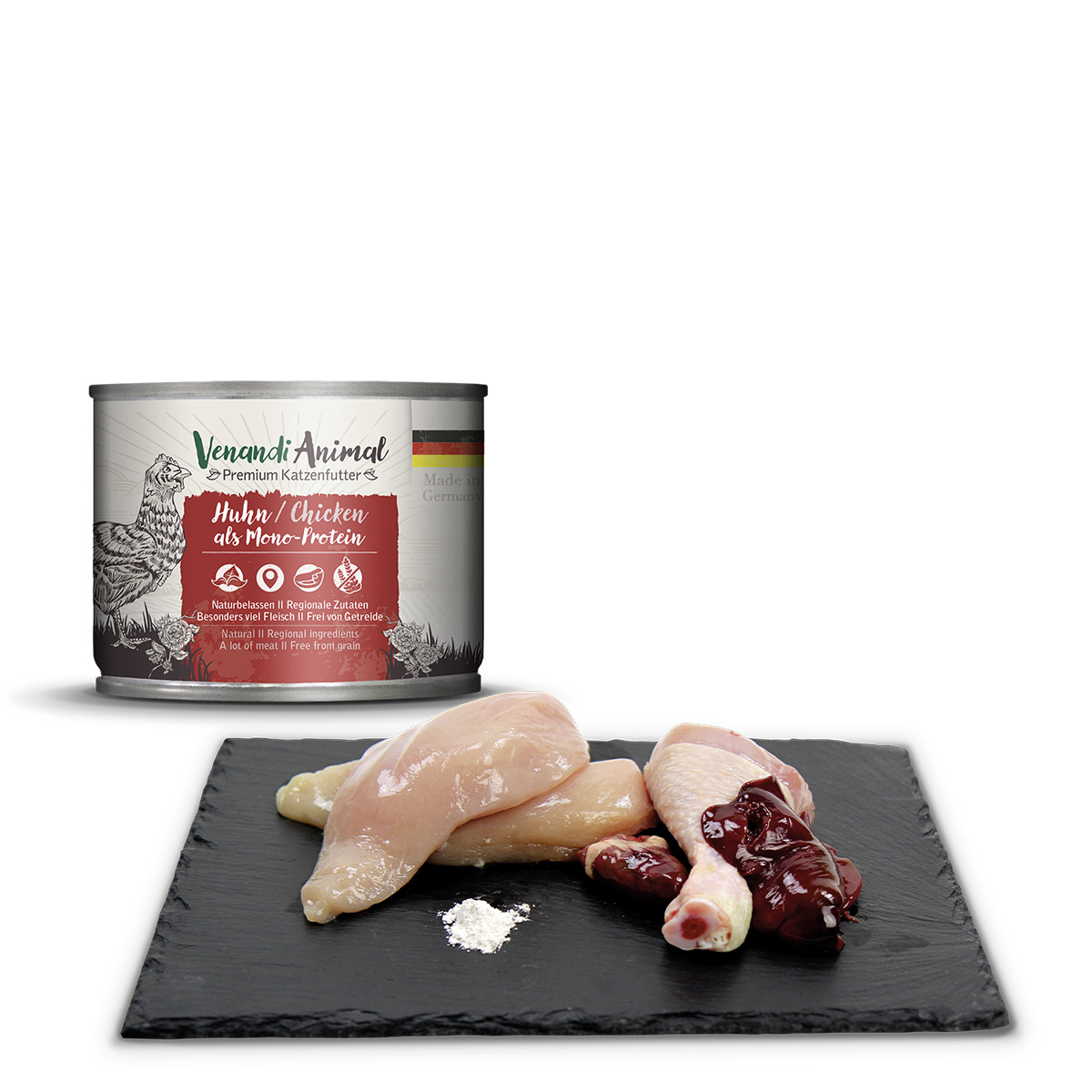 Venandi Animal - Probierpaket III Huhn, Pute, Rind, Pferd, Kalb, Truthahn