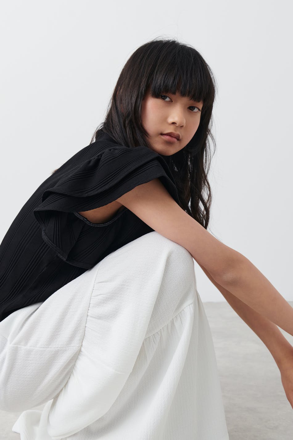 Y double frill top
