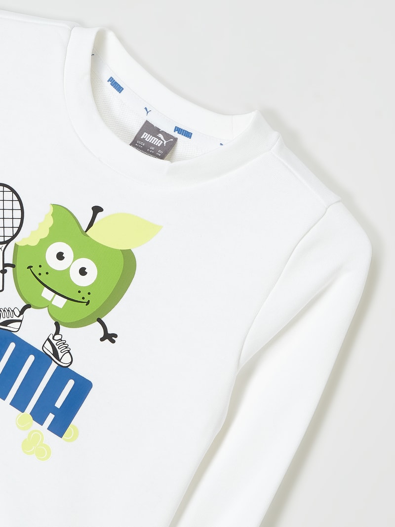 Regular Fit Sweatshirt mit Logo in weiß