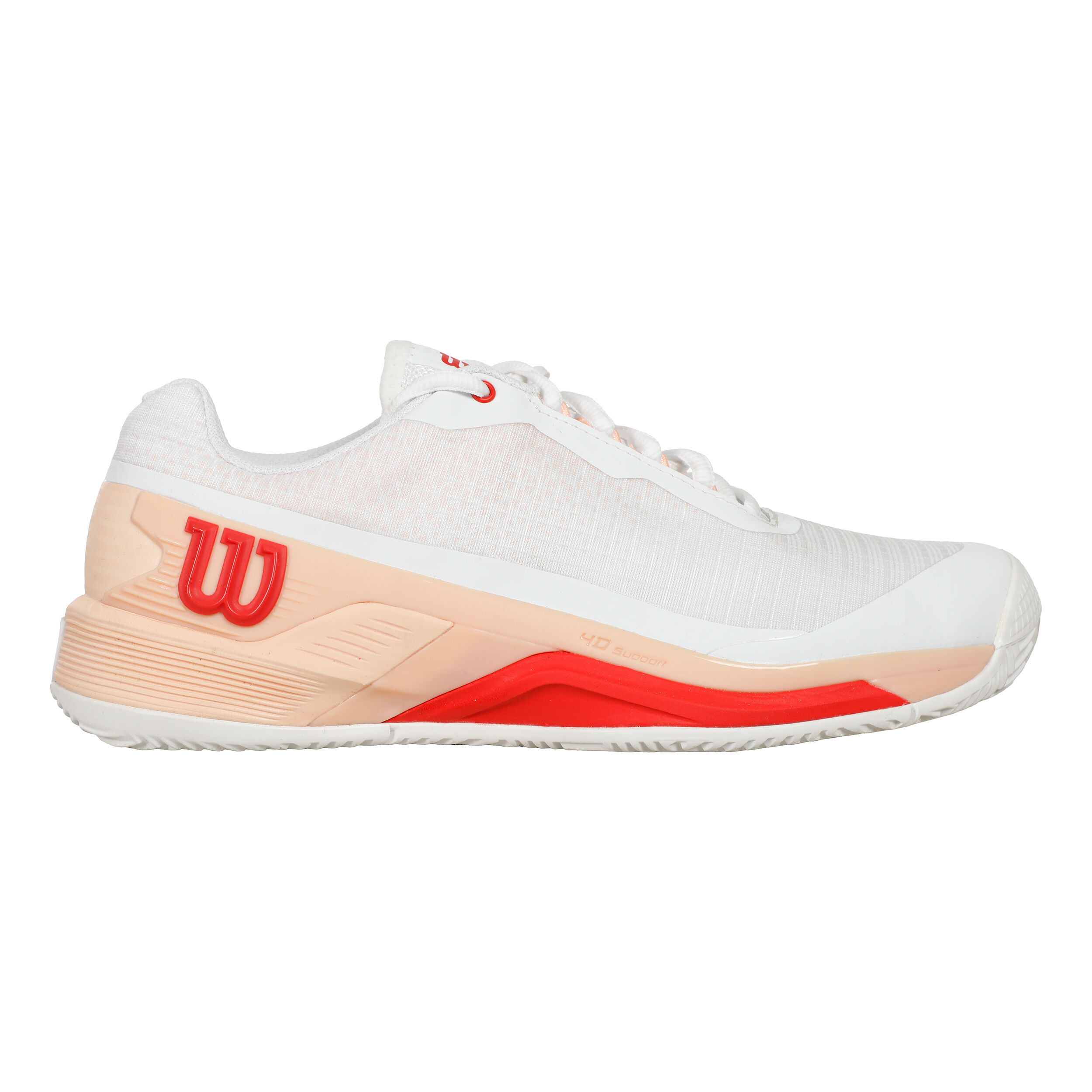 Rush Pro 4.0 CLY Sandplatzschuh Damen - Weiß, Apricot