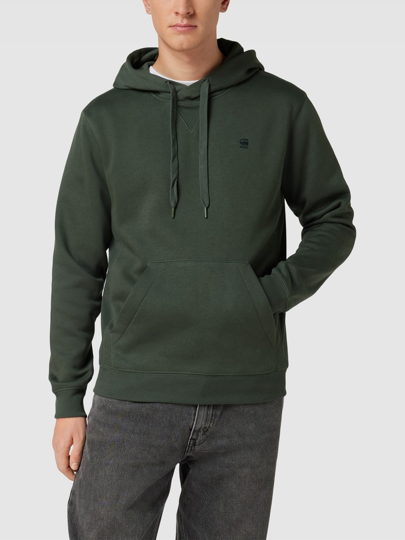 Hoodie mit Känguru-Tasche in olivgrün