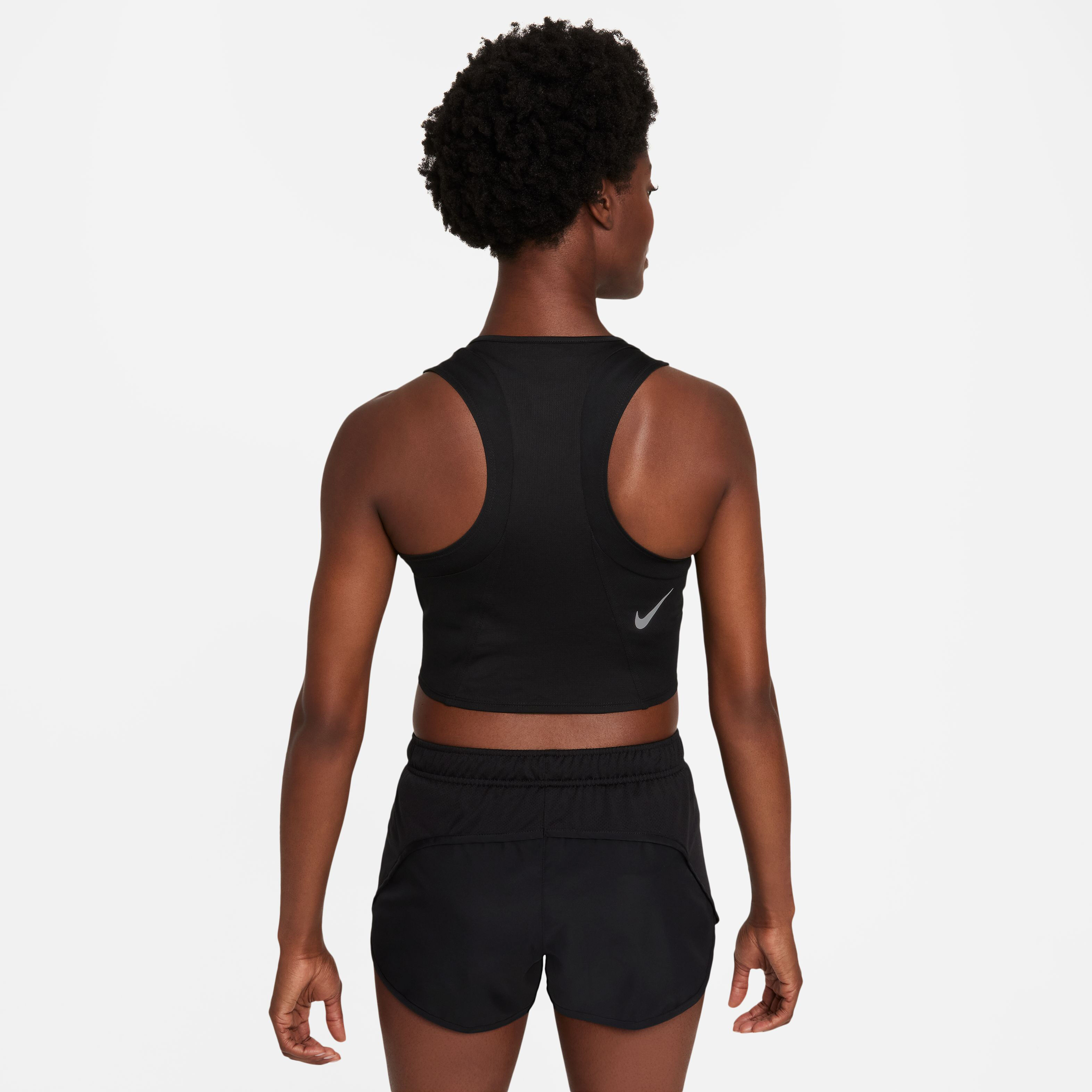 Dri-Fit Fast Crop Tank-Top Damen - Schwarz